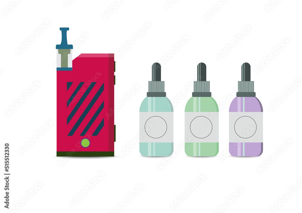 Electronic Cigarettes and accessories icons set. Vaping device and bottles with vape liquid. Liquid cotton,Pincers vape,Vape Pen,Vector E-cigarette and Flat vector. Electronic Cigarettes and accessories icons set. Vaping device and bottles with vape liquid. Liquid cotton,Pincers vape,Vape Pen,Vector E-cigarette and Flat vector.