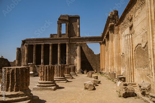 Canvas Print Pompeii, Italy. Ancient city. House of Romulus and Remus.