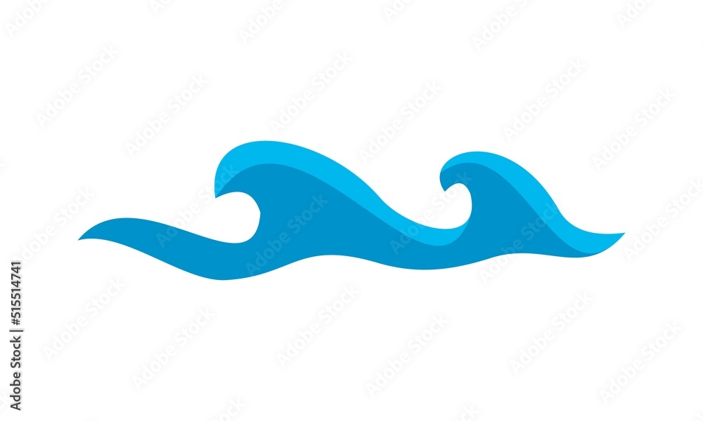 blue big water wave logo vector blue big water wave logo vector