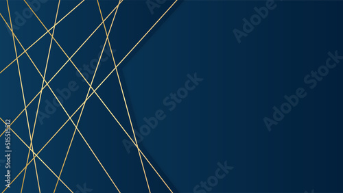 Modern navy and gold abstract background. Abstract geometric shape white gold background with light and shadow 3D layered for presentation design.