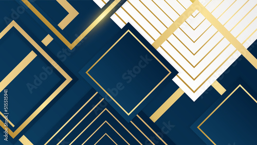 Fotografia Modern navy and gold abstract background