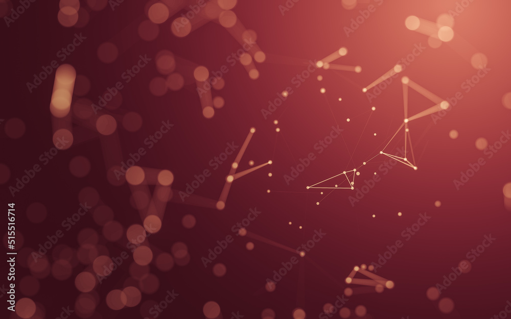 Abstract background. Molecules technology with polygonal shapes, connecting dots and lines. Connection structure. Big data visualization. Abstract background. Molecules technology with polygonal shapes, connecting dots and lines. Connection structure. Big data visualization.