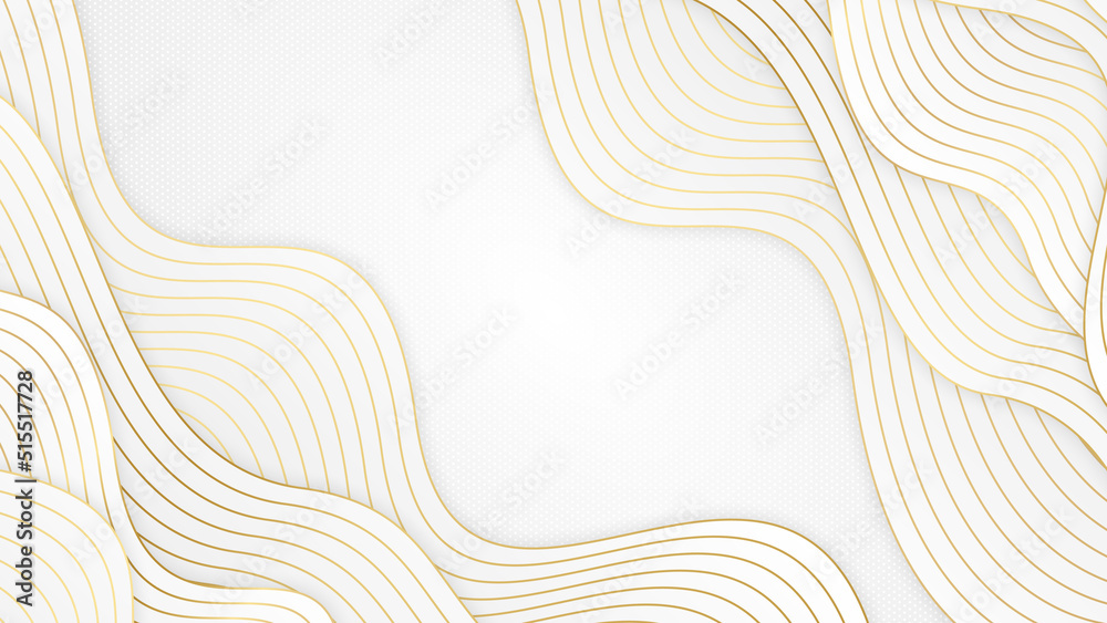 Stockvector Modern white and gold abstract background. Abstract