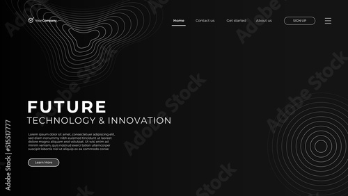 modern horizontal website screen part for responsive web design project development. 3D colorful balls geometric banner layout mock up. Corporate landing page block vector illustration template.