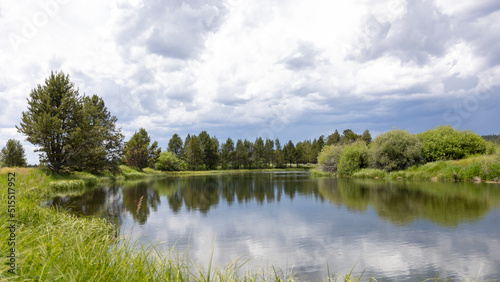 Sunriver Oregon Water Reflection, Landscape of Sunriver