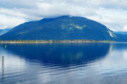 Scenic alpine lake in South Island New Zealand