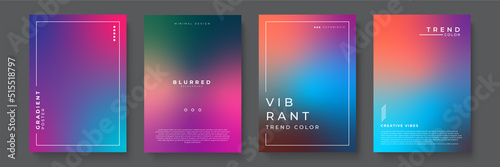 vibrant gradient color abstract line pattern background cover design. modern background design with trendy and vivid vibrant color. blue violet red orange green placard poster vector cover template.