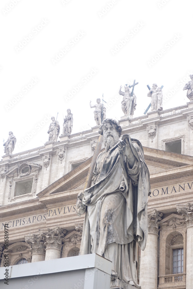 statue of monarch on the roof of basilica