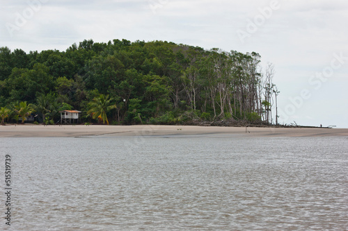 a small hut on the beach
