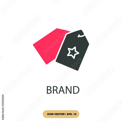 brand icons symbol vector elements for infographic web