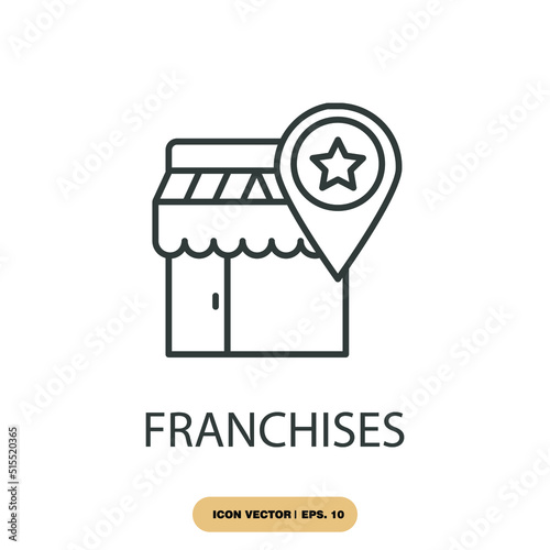 franchises icons  symbol vector elements for infographic web