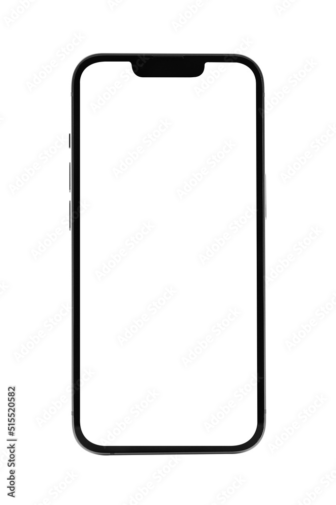 Smartphone with blank screen isolated on white background. Smartphone with blank screen isolated on white background.
