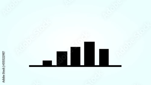 Revenue charts, money growth arrow