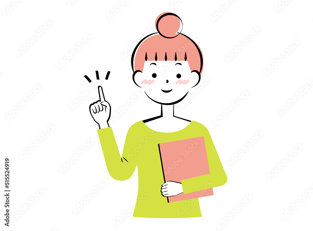 ファイルを持った若い女性 3c ファイルを持った若い女性 3c