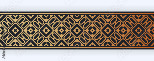 Elegant golden ornamental border template