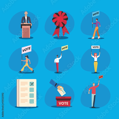 nine flat elections items