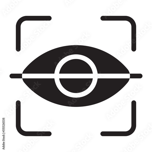 eye scanner line icon