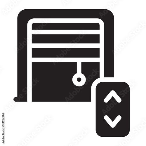 smart blind line icon