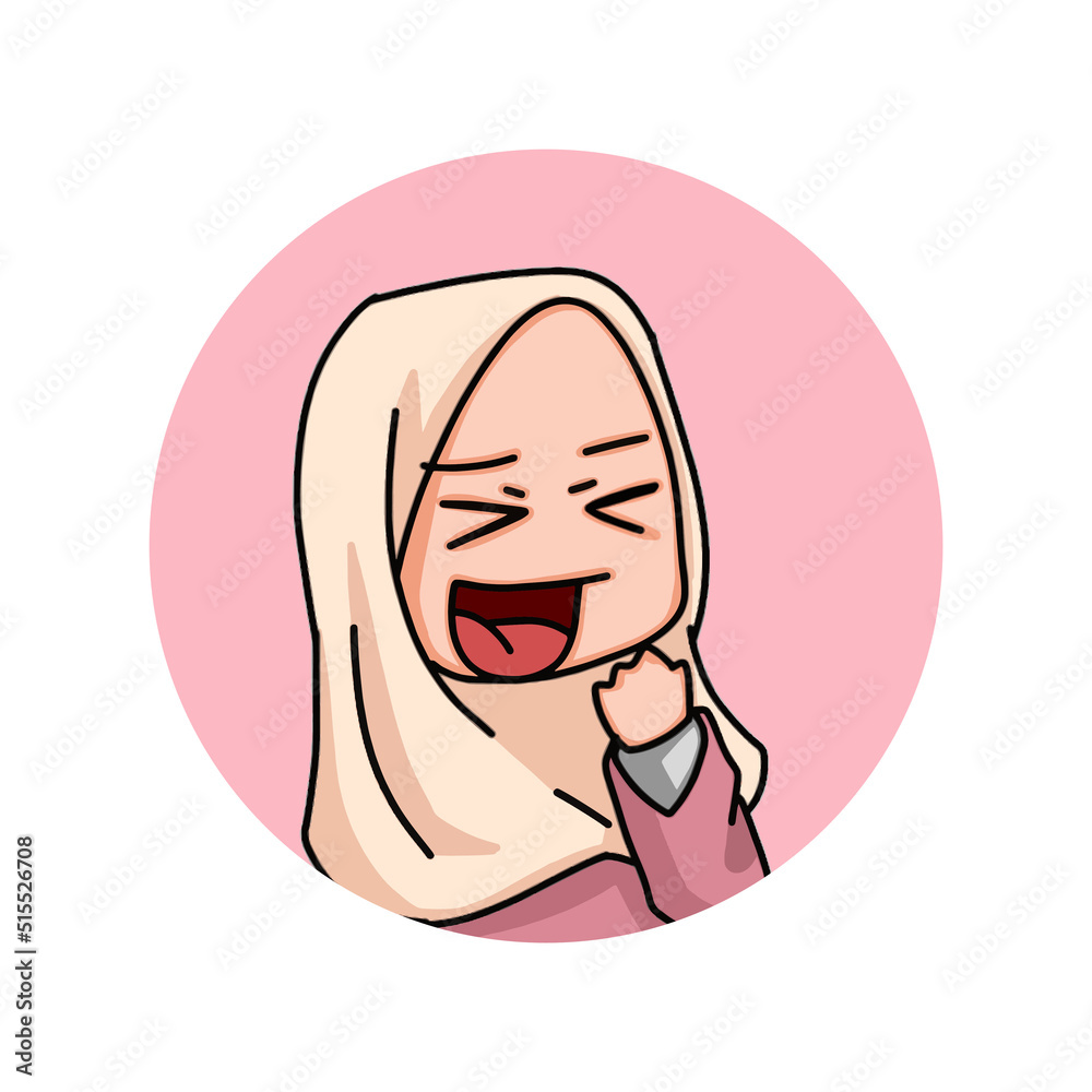 Illustration of a Muslim Kid Girl Wearing Hijab. Vector Illustration Illustration of a Muslim Kid Girl Wearing Hijab. Vector Illustration