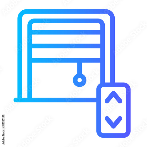 smart blind gradient icon