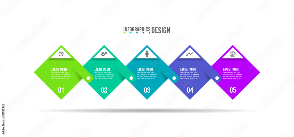 Flat design infographics template colorful Flat design infographics template colorful