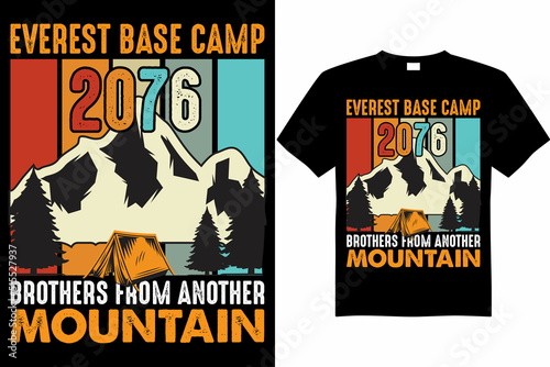 mountain t shirt Everest base camp design vector  adventure   lover cloths