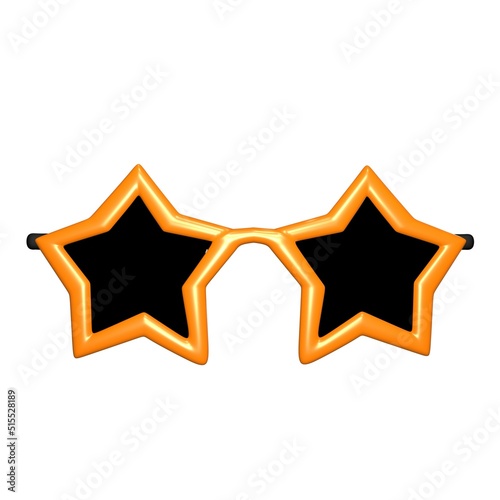 Star sunglasses with orange frames photo