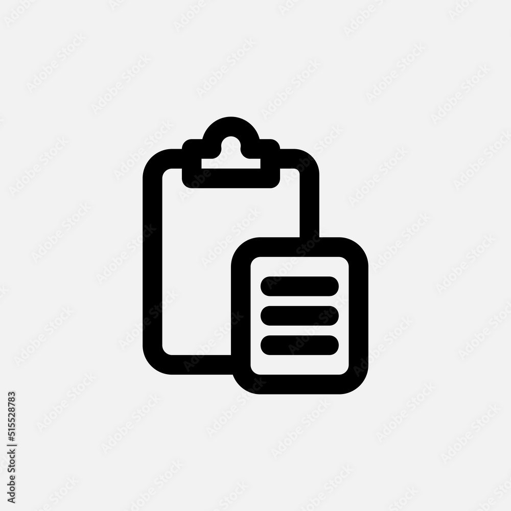 Paste icon in line style about text editor, use for website mobile app presentation Paste icon in line style about text editor, use for website mobile app presentation