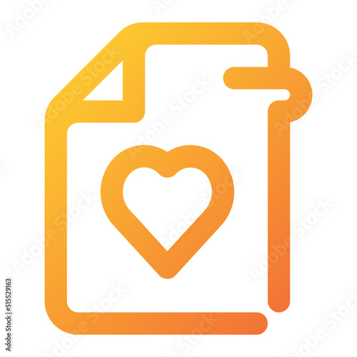 love file Icon Illustration