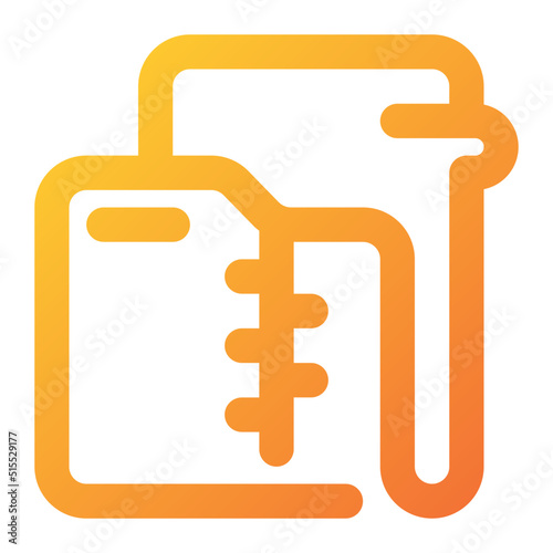 zip folder Icon Illustration