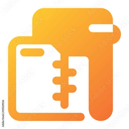 zip folder Icon Illustration