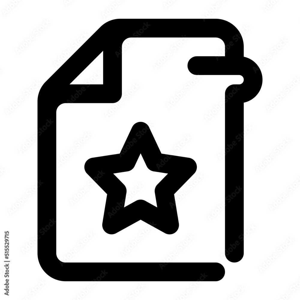 favorite file Icon Illustration