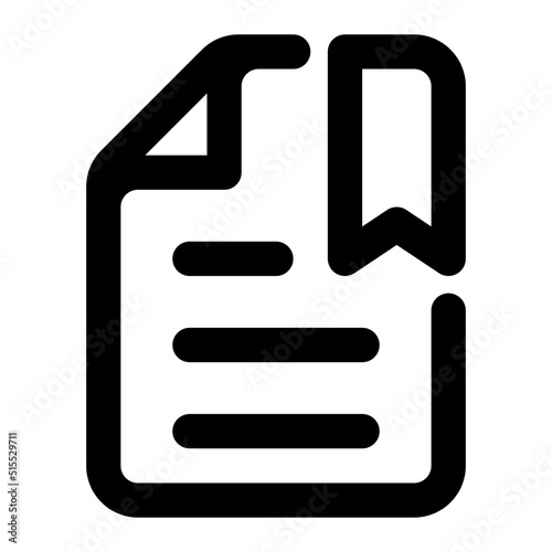 bookmark file Icon Illustration