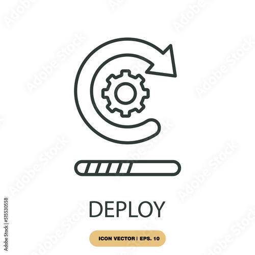 deploy icons  symbol vector elements for infographic web