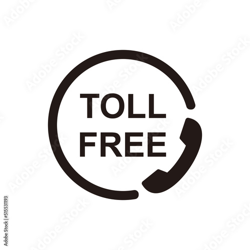 Toll free icon. Attendance number symbol