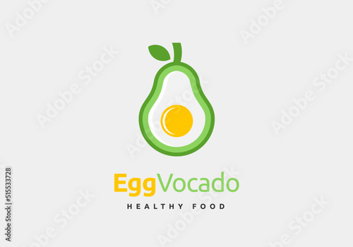 Avocado fruit logo, suitable for cafes and restaurants.