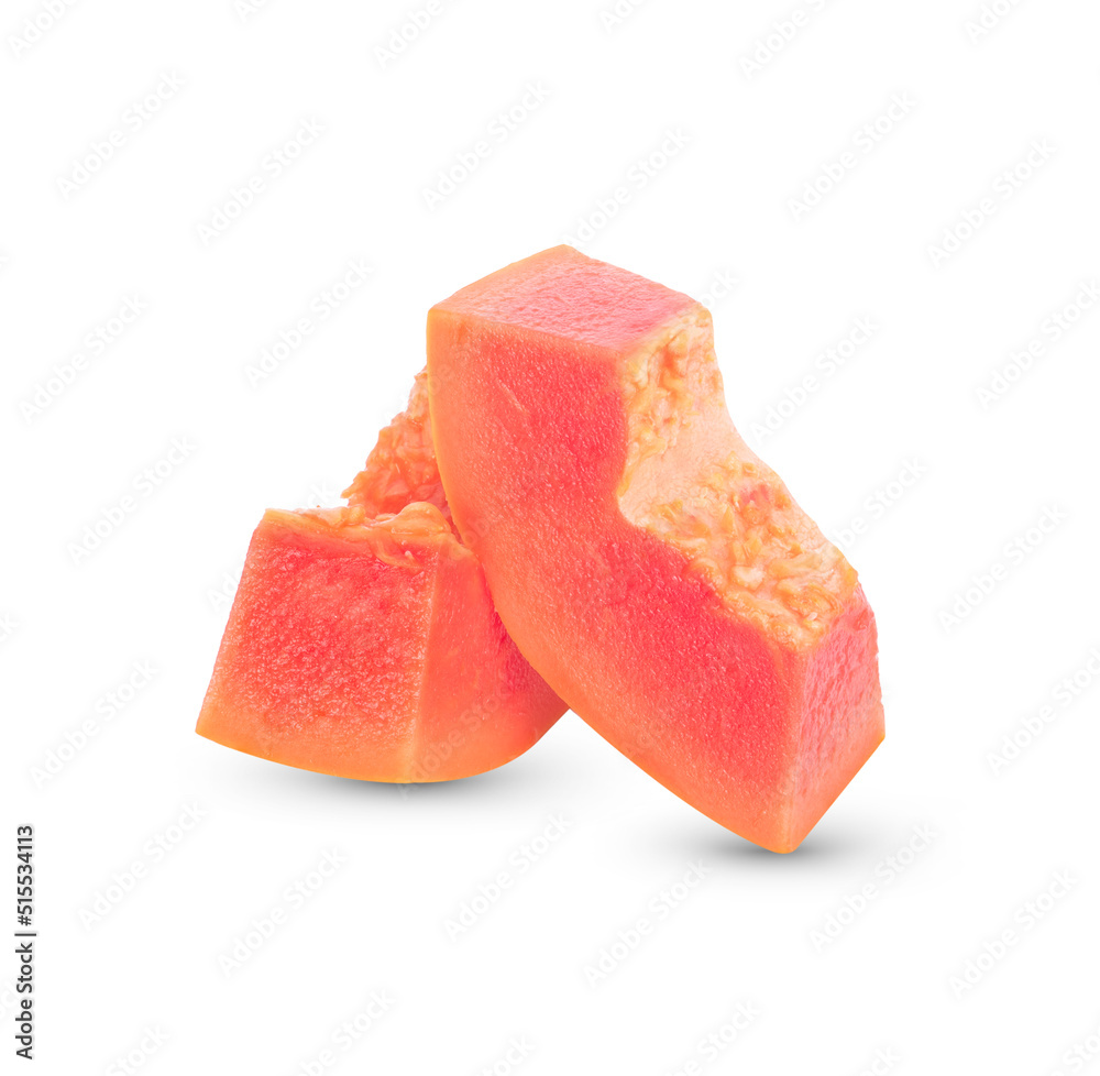 Papaya fruit isolated on white background Papaya fruit isolated on white background