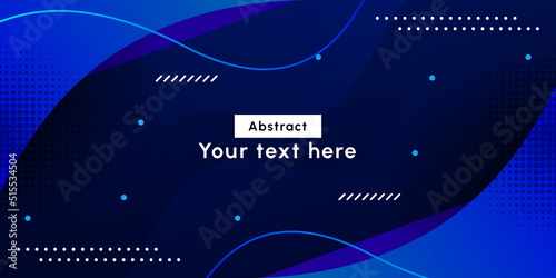 Abstract modern colorful gradient blue curve background