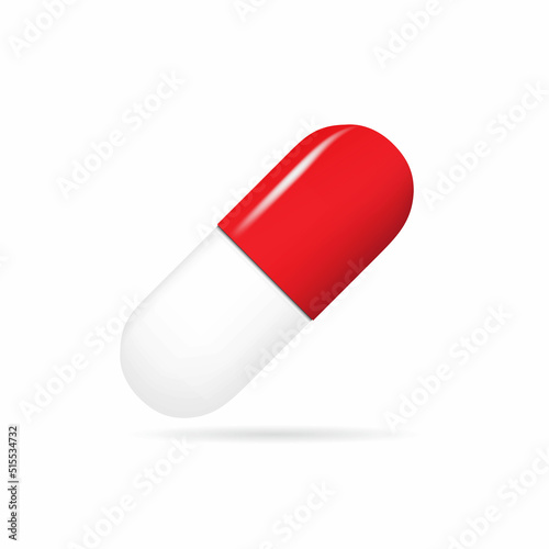 Capsule pill medicine vector illustration.