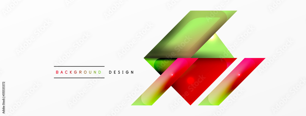 Dynamic 3d geometric abstract background. Triangles and other simple forms composition. Vector Illustration For Wallpaper, Banner, Background, Card, Book Illustration, landing page