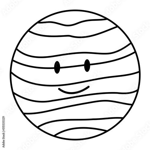 Uranus Line Art Illustration | SVG