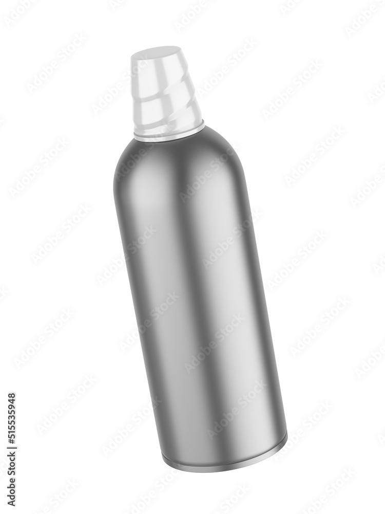 Blank whipped cream spray container, 3d render illustration. Blank whipped cream spray container, 3d render illustration.