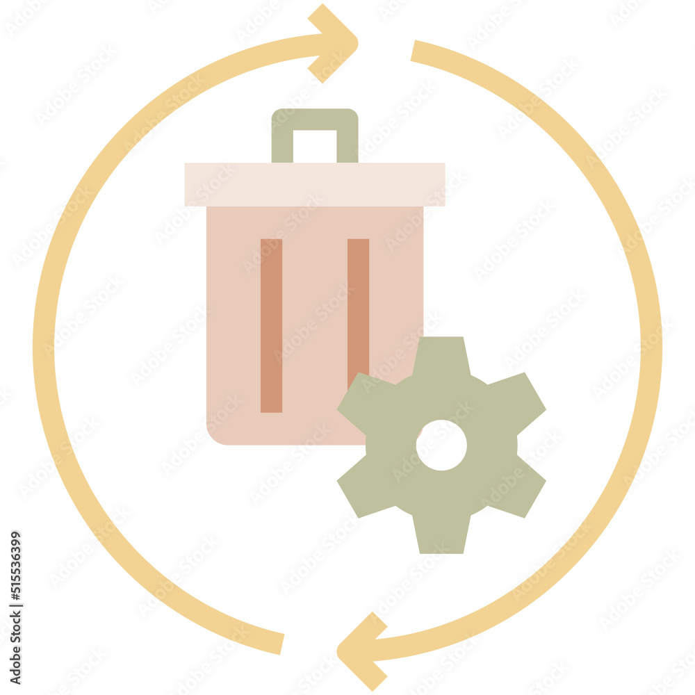 trash management flat icon trash management flat icon