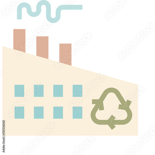 recycle factory flat icon