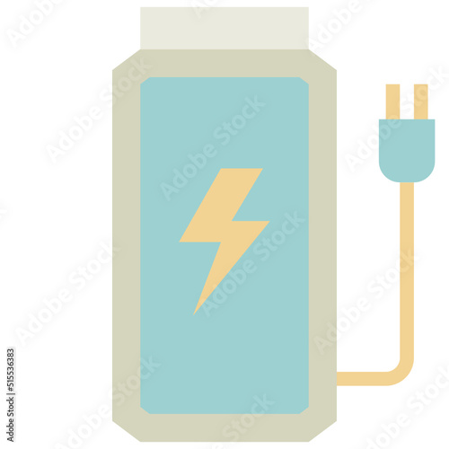 rechargeable battery flat icon