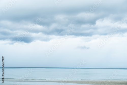 blue sea water with white cloud abstract nature background