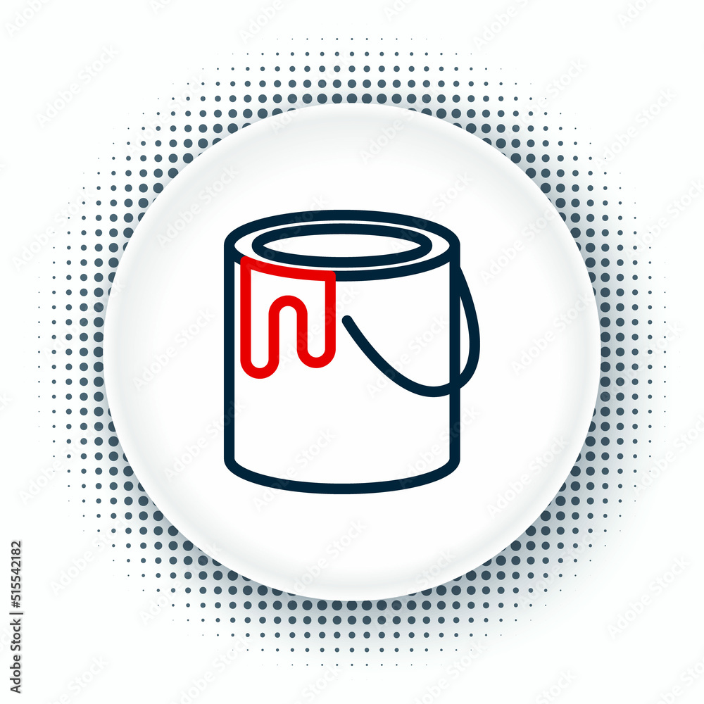 Line Paint bucket icon isolated on white background. Colorful outline concept. Vector Line Paint bucket icon isolated on white background. Colorful outline concept. Vector