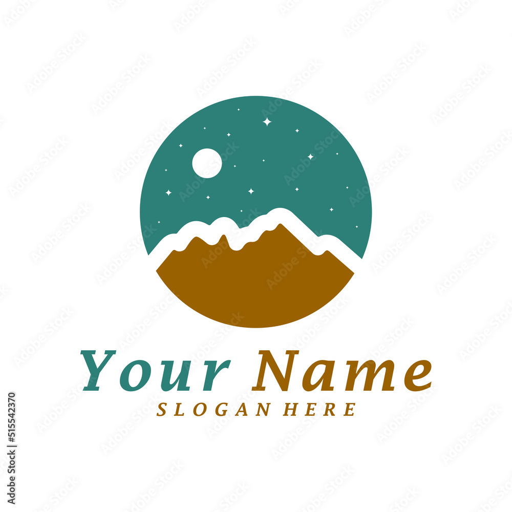 Obraz premium Mountain Logo Design Template. Mountain logo concept vector. Creative Icon Symbol