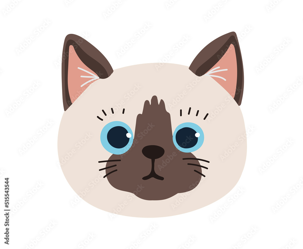 Obraz premium シャム猫 顔