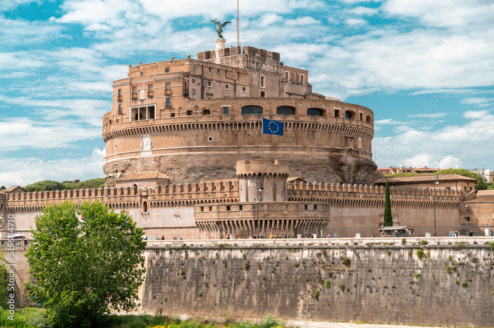 Castle of the Holy Angel in ancient centre of Rome, Italy